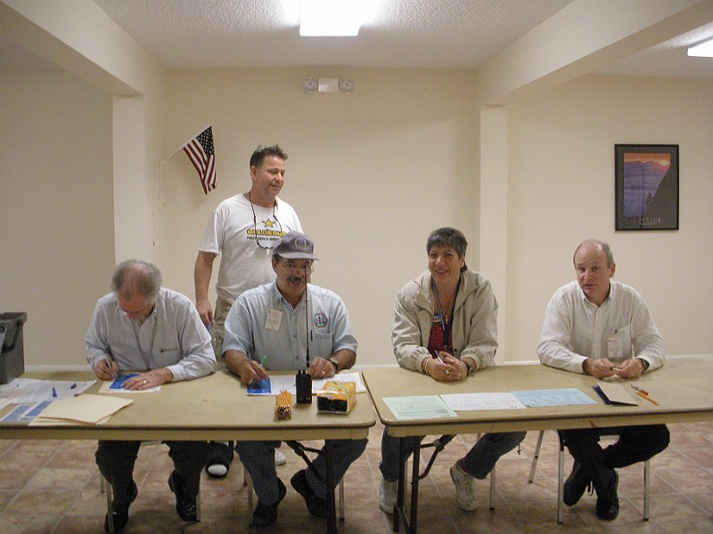 Exam 02 021709.jpg - Standing is Brian Hamm, one of the new ham's , but passed both his Technician and General exam this evening. Welcome aboard Brian!